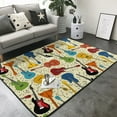 thumbnail image 3 of Area Rugs For Living Room Decor - Different Kind Of Guitars Soft Anti Slip Throw Washable Rugs 5x7 For Bedroom, Indoor Carpet For Bedroom Living Room 80x58In, 3 of 7