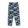 thumbnail image 6 of Fotbe Japanese Water Wave Women's Pajama Pants,Sleepwear Pants,Pj Bottoms Drawstring And Pockets-Large, 6 of 7
