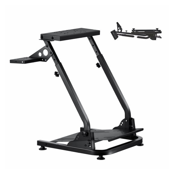 Racing Wheel Stand, Adjustable Foldable Simulator Cockpit for Logitech G29 G27 G920 G923, Thrustmaster T300 T248, Compatible with Pedals - Gaming Accessories