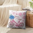 thumbnail image 3 of LALILO Throw Pillow Covers Party Bicycle Valentine’S Day And Art Balloon Cushion Cover 18" x 18", 2 Pack, 3 of 6