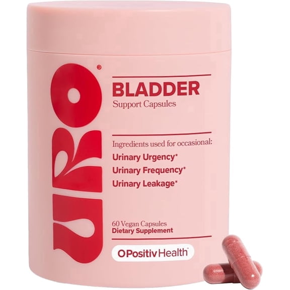 O Positiv URO Bladder Control Supplement for Urinary Urgency, Frequency, Leakage with Pumpkin Seed Extract, Soy Germ Extract, Saw Palmetto, 30 Servings (Pack of 1)