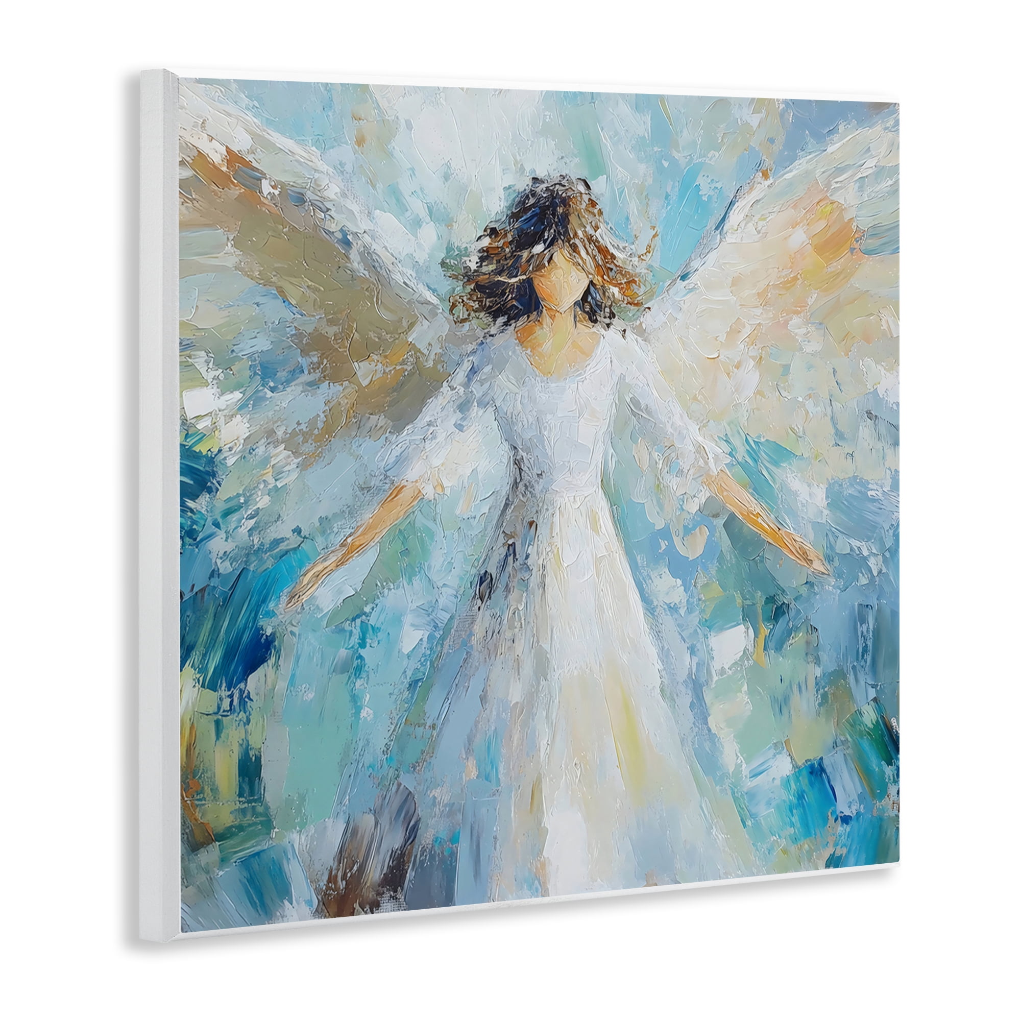 Flying Glory Angel Wall Plaque Art, design by Petal Prints Design