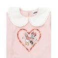 thumbnail image 4 of Disney Daisy Duck Minnie Mouse Floral Fleece Sweatshirt and Skirt Outfit Set Toddler to Big Kid, 4 of 5