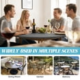 thumbnail image 6 of TOPCHANCES Fitted Round PVC Tablecloth 35 Inch, Waterproof Oil-Proof Vinyl Table Cover for Kitchen Dinning Room Picnic Holiday Party Decoration (Gray), 6 of 13