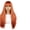 Orange, variant on Orange full bangs long straight hair wig for women - Chinese brand S-2341, suitable for any face shape and skin color