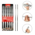 thumbnail image 3 of Sunwealth Stainless Steel Chopsticks - 5 pairs, 3 of 6