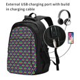 thumbnail image 2 of Balery Mardi Gras Carnival3 Print USB Charging Backpack for Men and Women - Water-Resistant, Anti-Theft Laptop Backpack with USB Port for Travel, Work, School, and College, 2 of 7