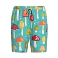 thumbnail image 4 of Wukai Mushrooms Men’s Short Pajama Pants With Pockets Soft Sleep Pj Shorts for Men-3X-Large, 4 of 6