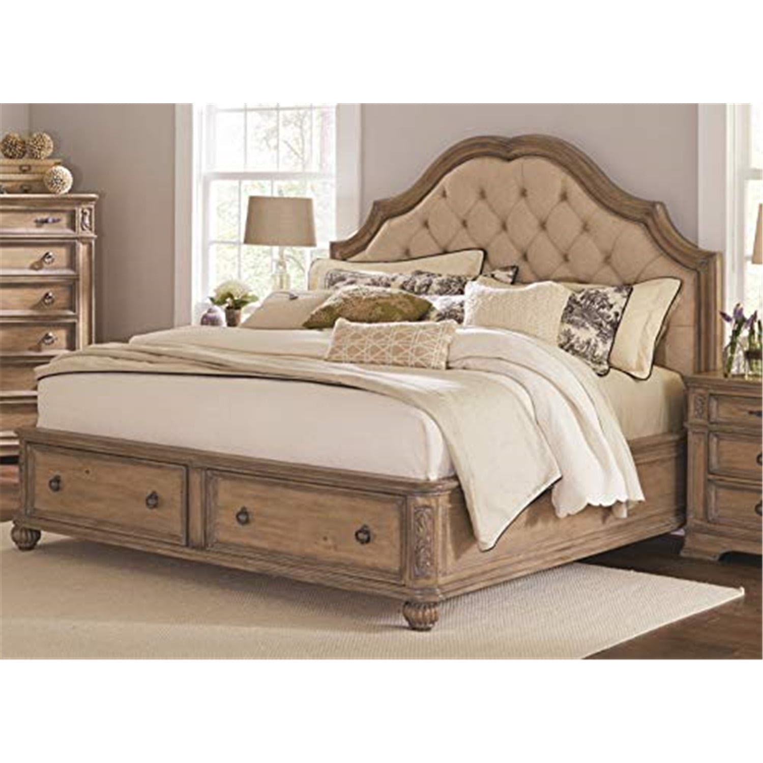 Coaster Ilana 5piece Queen Storage Bedroom Set Antique JavaFinish