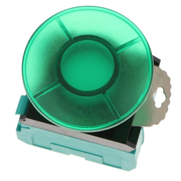 1 X Interruptor de Botón Pulsador de Cabeza de Hongo 20 V Características Interruptor de Acción Momentánea de General Verde - 2NO Soledad Botón pulsador de cabeza de champiñones