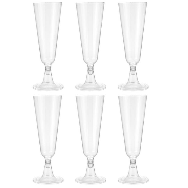 Plastic Champagne Gold Plastic Party 4.7 Flutes Glitter Glitter Disposable Kitchen,Dining & Bar