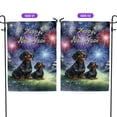 thumbnail image 2 of Happy New Year Dachshund Family Cheer Winter Midnight Firework Garden Flag 12x18in Double Sided Wiener Dog Lover Gifts Idea Outdoor Decor - 02025, 2 of 5