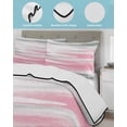 thumbnail image 4 of Quilts Full Size Bedding Set, Pink Gray White Lightweight Quilted Comforter, Contemporary Simple Abstract Mottled Soft Reversible Bedspread Coverlet with Pillow Covers for All Season, 78" x 90", 4 of 7
