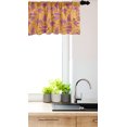 thumbnail image 3 of Leopard Window Valance Pack of 2, Exotic Wild Animal Silhouettes on a Spotty Backdrop, Rod Pocket Curtain Valances for Kitchen Bedroom, 54" X 18", Orange Purple, by Ambesonne, 3 of 3
