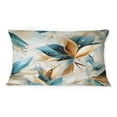 thumbnail image 2 of Designart "Extravagant Teal Crystal Glitz" Glam Printed Throw Pillow, 2 of 5