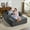 Grey, variant on Oversized Chaise Lounge Chair 54 * 61" Indoor Corduroy Cloud Boneless Single Couch Sofa with 4 Pillows Armrests & Deep Seat No Assembly Comfy Sleeper Couch Bed Reading Chairs for Living Room