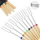 thumbnail image 1 of Palitos para asar malvaviscos Mango de madera Juego de 8 Smores Pinchos Tenedores telescópicos 32 pulgadas con bolsa portátil para Hot Dog Campfire Estufa de camping Herramientas para barbacoa Ormromra HMHZ212, 1 of 8