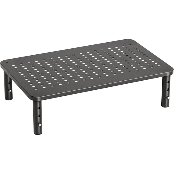 Monitor Stand, Stand Riser 3 Height Adjustable, with Airflow Vents, Laptop for Desk, Riser, Desk Organizer Monitor, 15.6" Laptop, PC, Printer