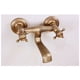thumbnail image 2 of Vintage Copper Wall Mounted Faucet, Antique Kitchen Wall Sink 180 Degree Rotatable with Hot and Cold Water Cisea.., 2 of 3