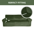 Golden Linens 2 pcs suede Velvet Fabric SlipCover Set for Sofa