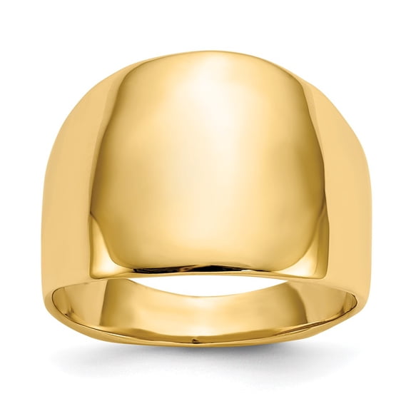 14k Yellow Gold Ring Fashion Polished Dome