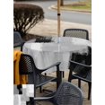 thumbnail image 5 of Outdoor Tablecloths with Umbrella Hole & Zipper, Black Grey 54x54 Inch Square Tablecloths, Abstract Geometric Color Block Oil Painting Waterproof Table Cloth, Patio/Pool/Picnic Table Covers, 5 of 8