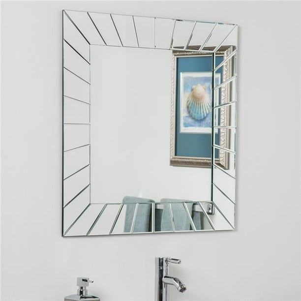 Decor Wonderland SSM4415 Norvégien Miroir de Salle de Bain Moderne - Argent
