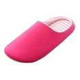 thumbnail image 2 of Bmisegm Pantoufles pour Femmes Bout Rond Pantoufles Doublées de Velours pour Femmes Chaussures Pantoufles pour Femmes Rose Vif 8.5, 2 of 7