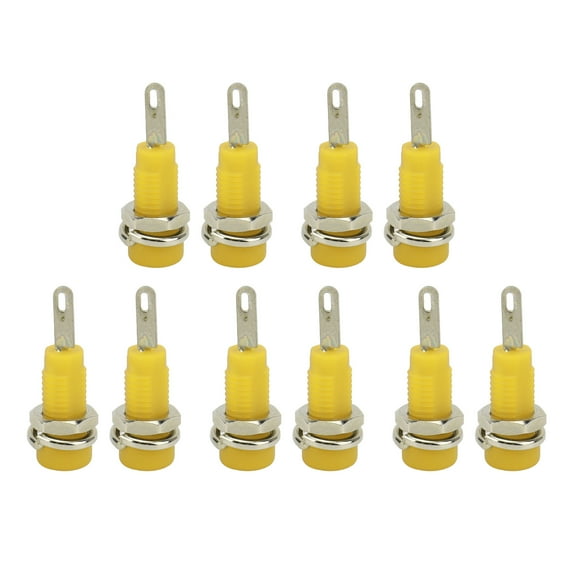 10 Pièces J.40003 Prise De Panneau De Prise Banane 2mm, Prise De Prise Banane, Adaptateur De Prise De Poste étendu Pour Instrument électronique(Jaune)