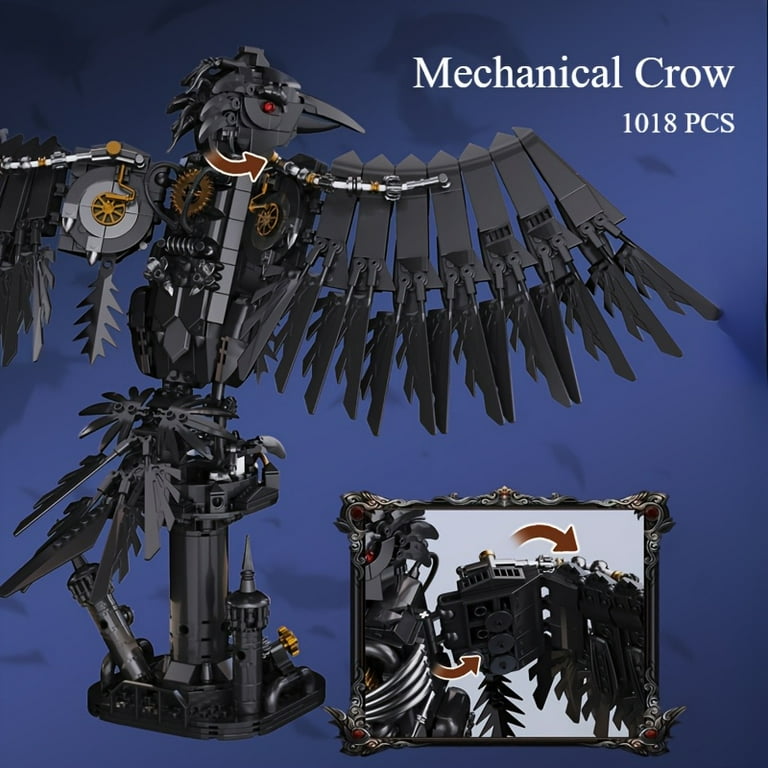 Remocguys Mechanical Crow Building Set Compatible with Lego Bird
