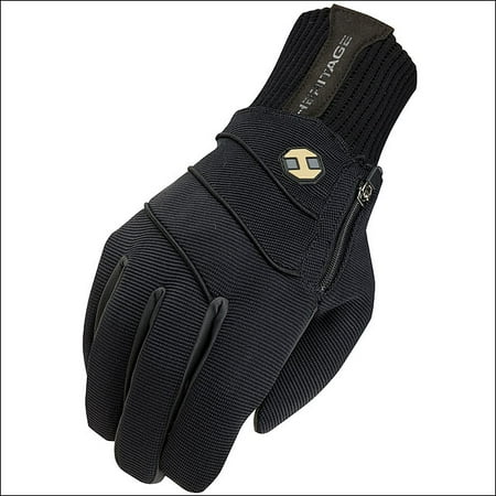 Heritage Riding Gloves - 04 SIZE HERITAGE EXTREME WINTER HORSE RIDING EQUESTRIAN GLOVE BLACK