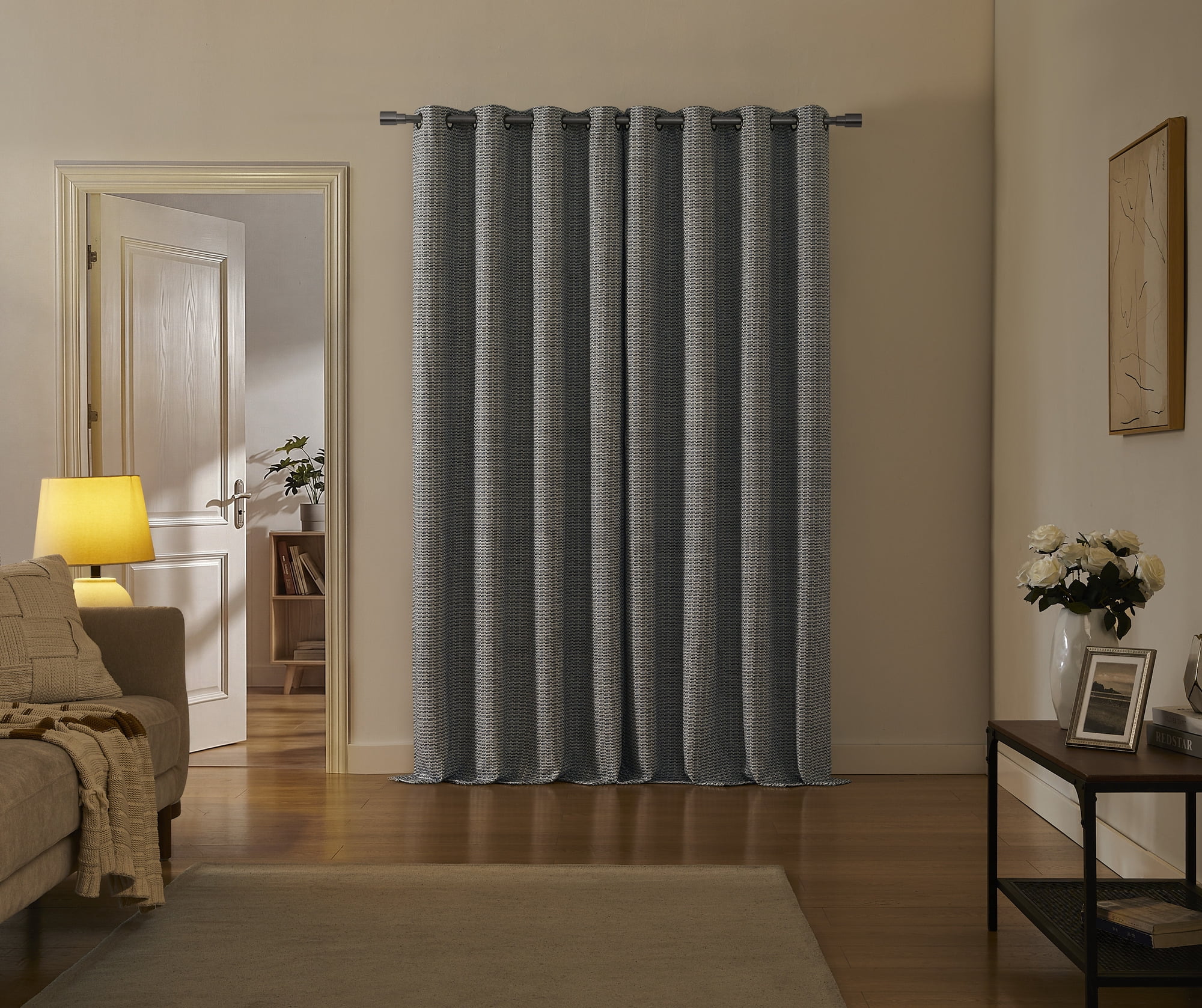 Cheyanne SUNSHIELD SIGNATURE Blackout Curtains for Living Room and Bedroom, 50” x 84”, Navy