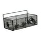 thumbnail image 3 of Cesta colgante de pared, decoración de metal, estante de pared, organizador de pared para baño Negro, 3 of 7