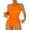 Orange, variant on 2024 Womens Tankini Swimsuits 2 Piece Quick Drying Women's New Fashion Split Swimsuit Bikini Swimsuit Solid Hanging Neck Trendy Beach Dresses for Women Casual Summer Wine