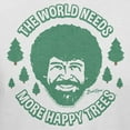 thumbnail image 3 of Teelocity Bob Ross The World Needs More Happy Trees White Short Sleeve Graphic Tee, 3 of 4