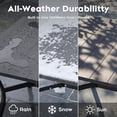 thumbnail image 4 of CHINNLUU Metal Outdoor Dining Table for 6,Rectangular Patio Dining Table with Adjustable1.97'' Umbrella Hole,All-Weather Outdoor Patio Table for Porch, Garden, 4 of 9