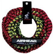 Airhead 2-Section Tow Rope | 1-2 Rider Rope for Towable Tubes, Black, 7/16 inches