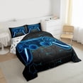 thumbnail image 3 of Manfei Teens Adults Honeycomb Gamer Bedding Comforter Set 2pcs,Video Game Twin Comforter Sets Microfiber,Geometric Hexagon Breathable Bedding Set,Super Cozy Room Decor,Reversible, 3 of 8