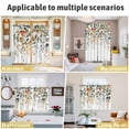 thumbnail image 6 of Orange Green Eucalyptus Leaves Kitchen Curtains 63 Inch Length, Fall Botanical Watercolor Grommet Top Bedroom Living Room Curtains, Light Filtering Cafe Curtain Drapes 2 Panels Set 104''x63'', 6 of 9