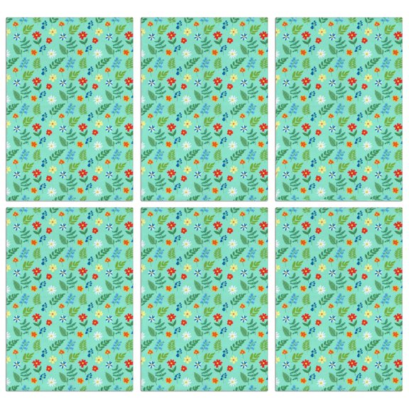 2 Pcs Pioneer Flower Floral Print Pattern Kitchen Towels, Funny Microfiber Dish Towel Set, 18" X 26" Tea Towels