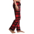 thumbnail image 2 of Nomad Women's Fleece Pajama Pants - Ladies Lounge & Sleepwear Bottoms - Red Plaid, 2X, 2 of 3