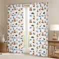 thumbnail image 2 of Manfei Kawaii Fox Rabbit Black Out Curtains,Cartoon Music Guitar Curtains Pack of 2 (42x63 Each),Jungle Bear Bedroom Curtains For Boys Teens,Microfiber Bedroom Decor, 2 of 6