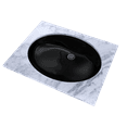 thumbnail image 3 of TOTO® Dantesca® Oval Undermount Bathroom Sink, Ebony - LT597#51, 3 of 3