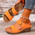 thumbnail image 6 of ShiShine Womens Open Toe Flat Slide Sandals Dual Strap Suede Upper Slip On Casual Beach Shoes, 6 of 9