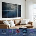 thumbnail image 3 of Rustic Farmhouse 8 Pack Art Acoustic Panels Sound Absorbing abstract grunge dark blue texture black white Decorative Soundproof Wall Panels Self Adhesive for Nursery Game Room Bedroom 48"x32", 3 of 7