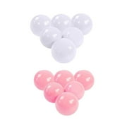 Cloud Living 100pcs Baby Safe Soft Plastic Balls Play Pool Ocean Balls Toy (Pink+White)