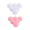 Slushbox 100pcs Baby Safe Soft Plastic Balls Play Pool Ocean Balls Toy (Pink+White)