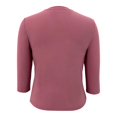 thumbnail image 4 of Playera George Para mujer, Manga al codo, Cuello Redondo Corte Plus Lisa Rosa Talla EG, 4 of 4