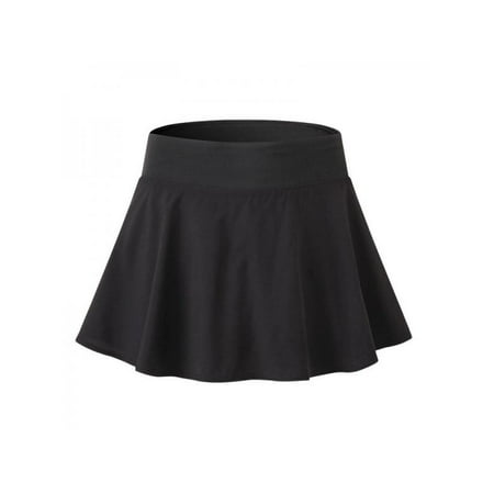 - Lavaport 2 Layers Women Girl Tennis Sport Shorts High Waist Pleated Mini Skirt