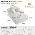 thumbnail image 4 of Leumius 67'' Chaise Lounge Chair Indoor,Corduroy Upholstered Boneless Sofa Bed,Deep Seat Sleeper Couch Reading Chairs with 3 Pillows,Cloud Sofas Couches for Living Room,No Assembly Required,White, 4 of 12